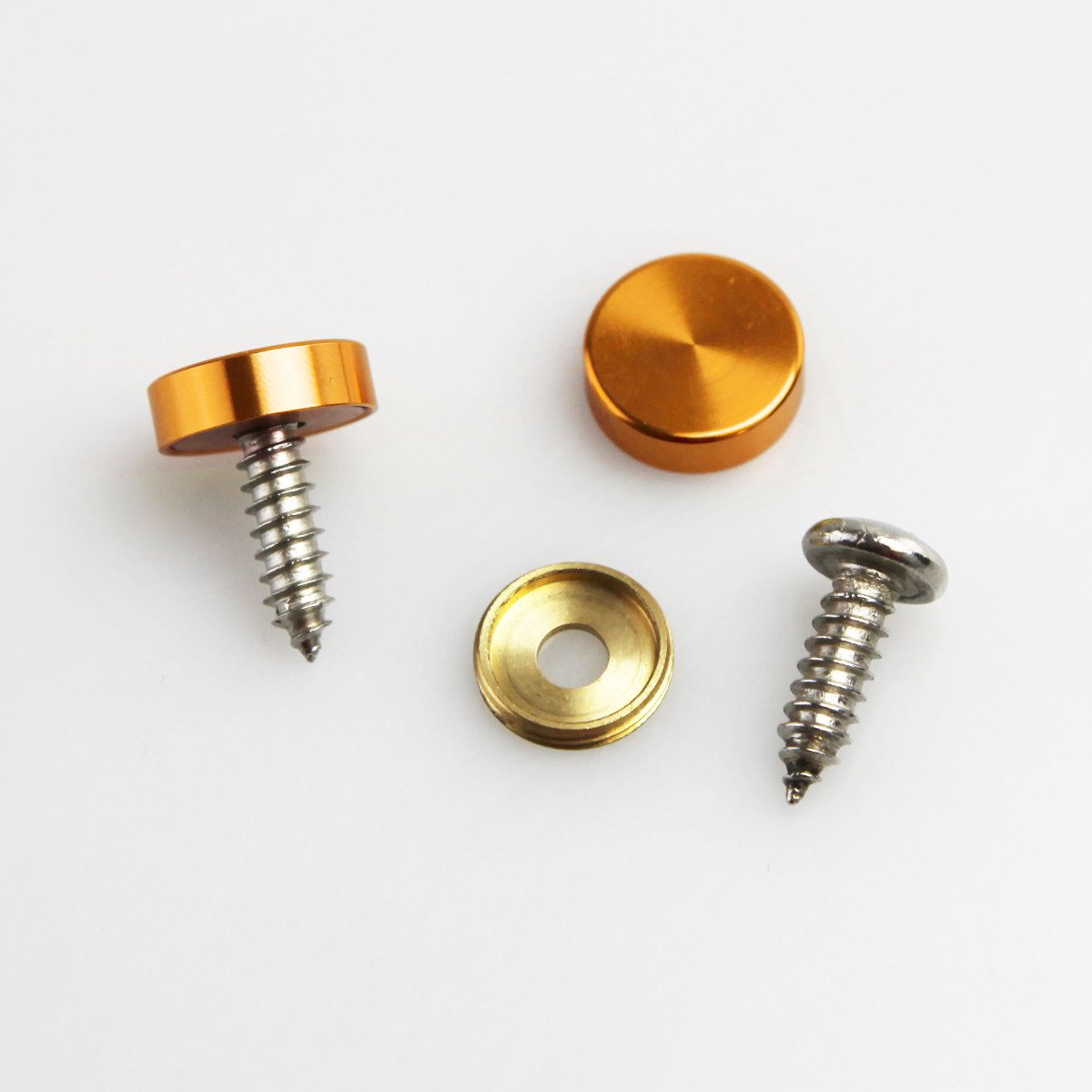 FAI Frame Ai Set of 4 Anti Rust Resistant Stainless Steel Screw Rose Gold Aluminum Screw Caps for License Plate Frame - Image 3
