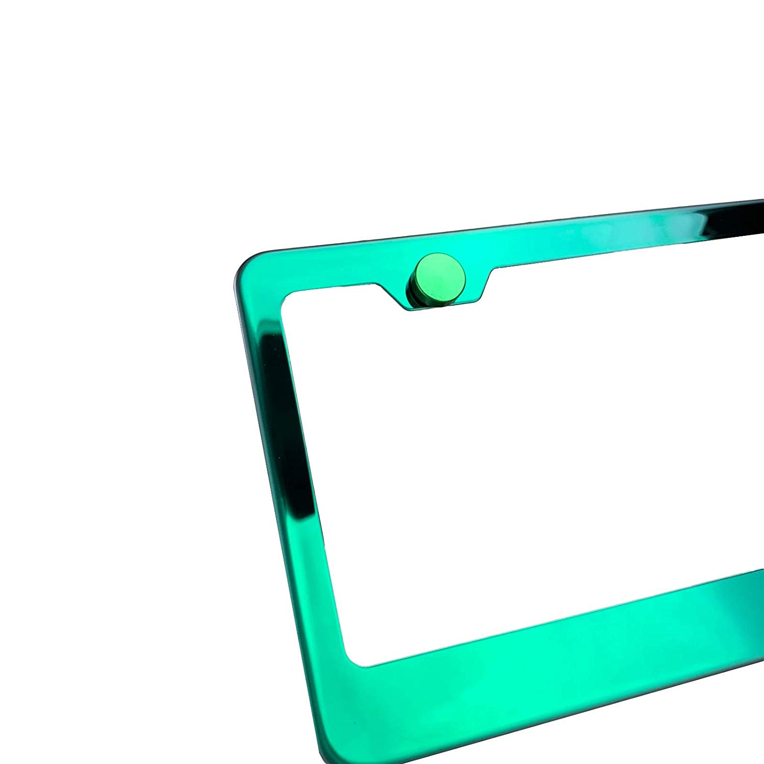 FAI Frame Ai T304 Stainless Steel Polish Mirror Stainless Steel License Plate Frame Holder Bracket - Green - Image 3