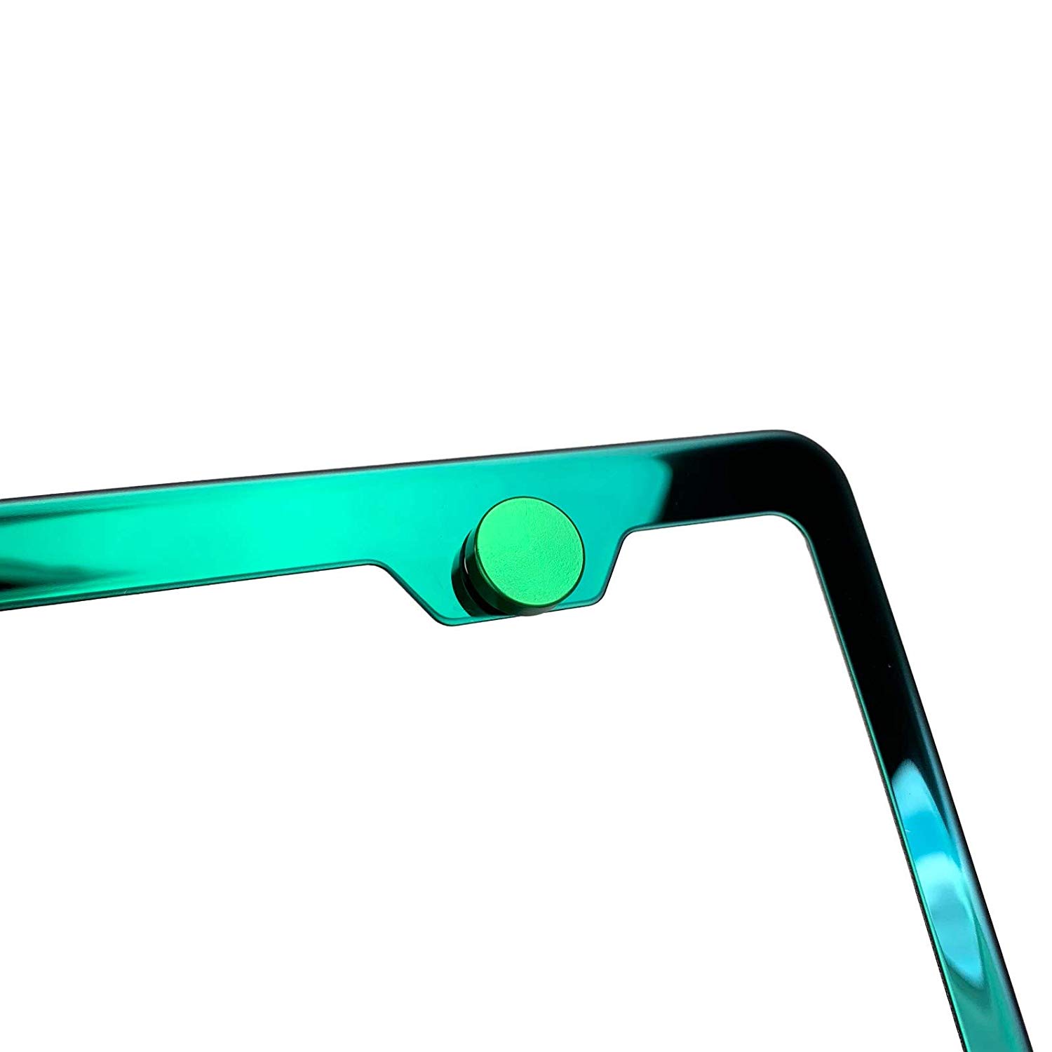 FAI Frame Ai T304 Stainless Steel Polish Mirror Stainless Steel License Plate Frame Holder Bracket - Green - Image 4