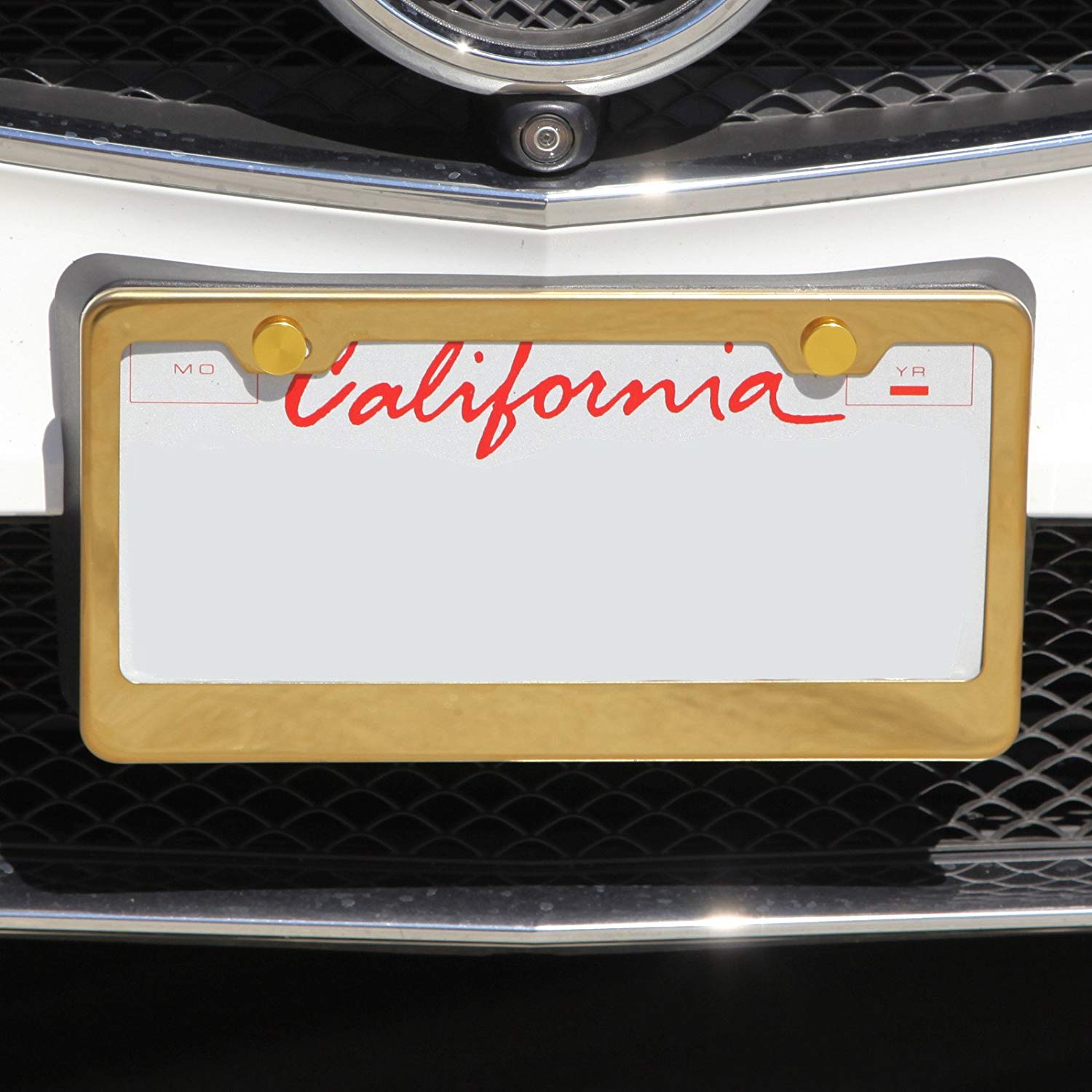 FAI Frame Ai Custom Personalized Laser Engraved T304 Stainless Steel Polish License Plate Frame Holder Bracket - Gold - Image 5