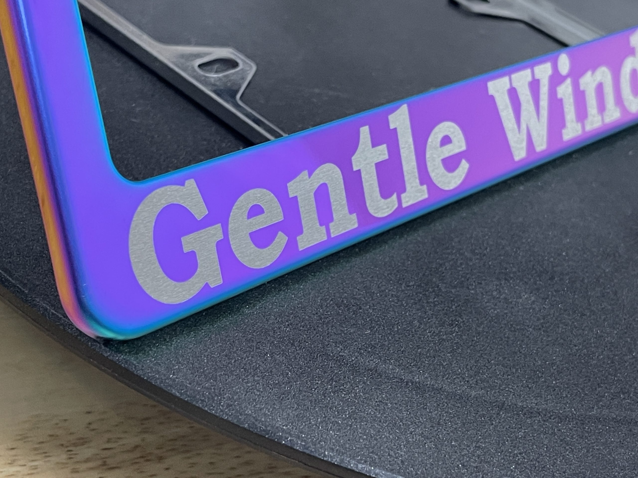 FAI Frame Ai Custom Personalized Laser Engraved T304 Stainless Steel Polish License Plate Frame Holder Bracket - Neo Neon Chrome - Image 6