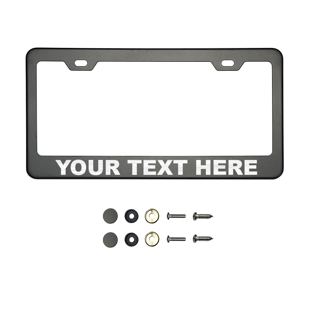 Laser Engraved Customize Cadillac License Plate Frame aluminum
