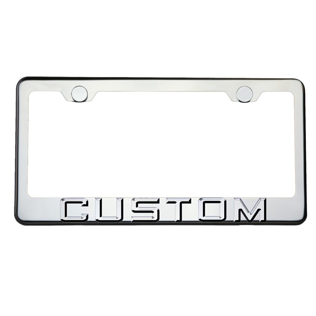 3D Lettering Chrome License Plate Frames - FRAMEAI.COM