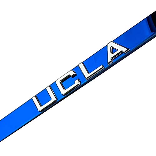 FAI Frame Ai 3D Text Personalized Metal Chrome Emblem Decals Polish Chrome T304 Stainless Steel License Plate Frame Holder Front Or Rear - Blue - Image 2