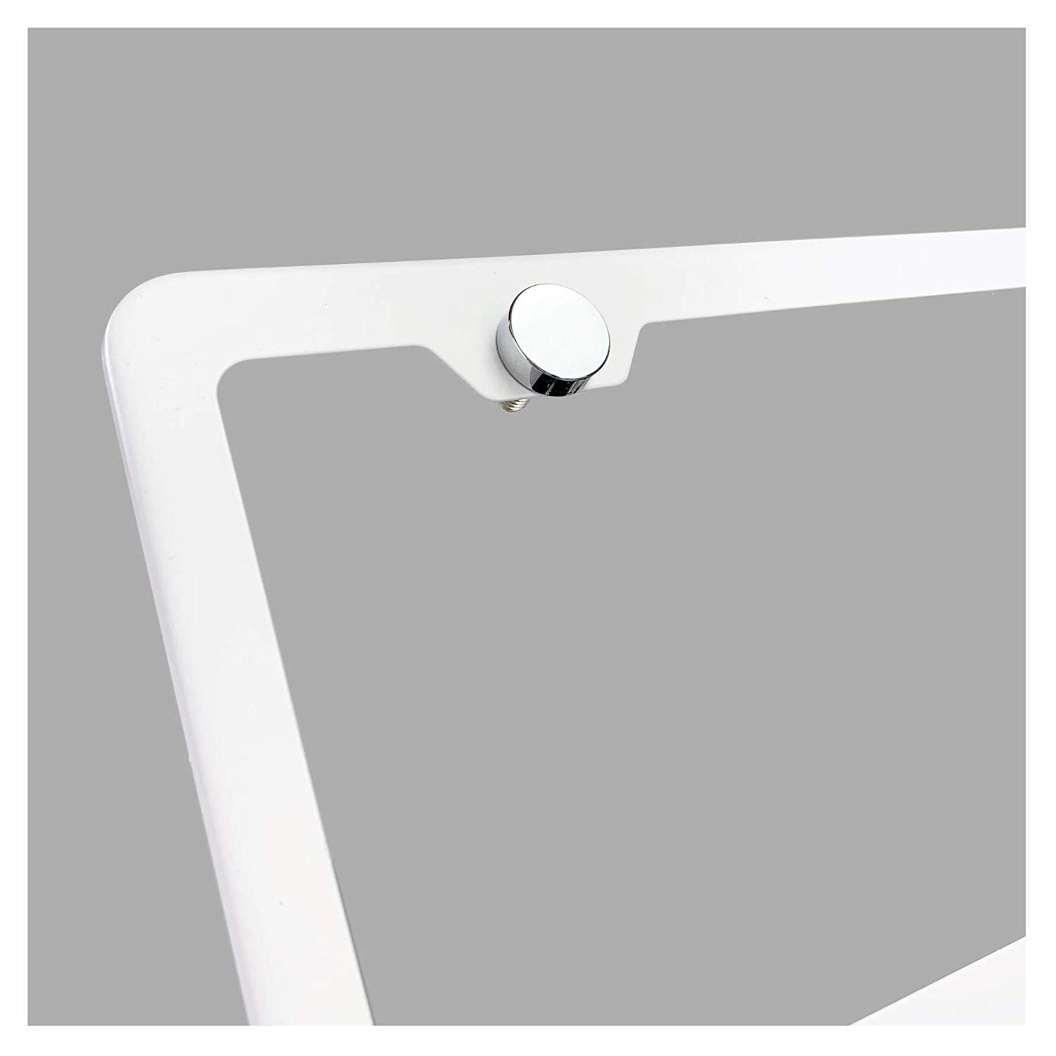 FAI Frame Ai 3D Text Personalized Metal Chrome Emblem Decals Polish Chrome T304 Stainless Steel License Plate Frame Holder Front Or Rear - White - Image 5