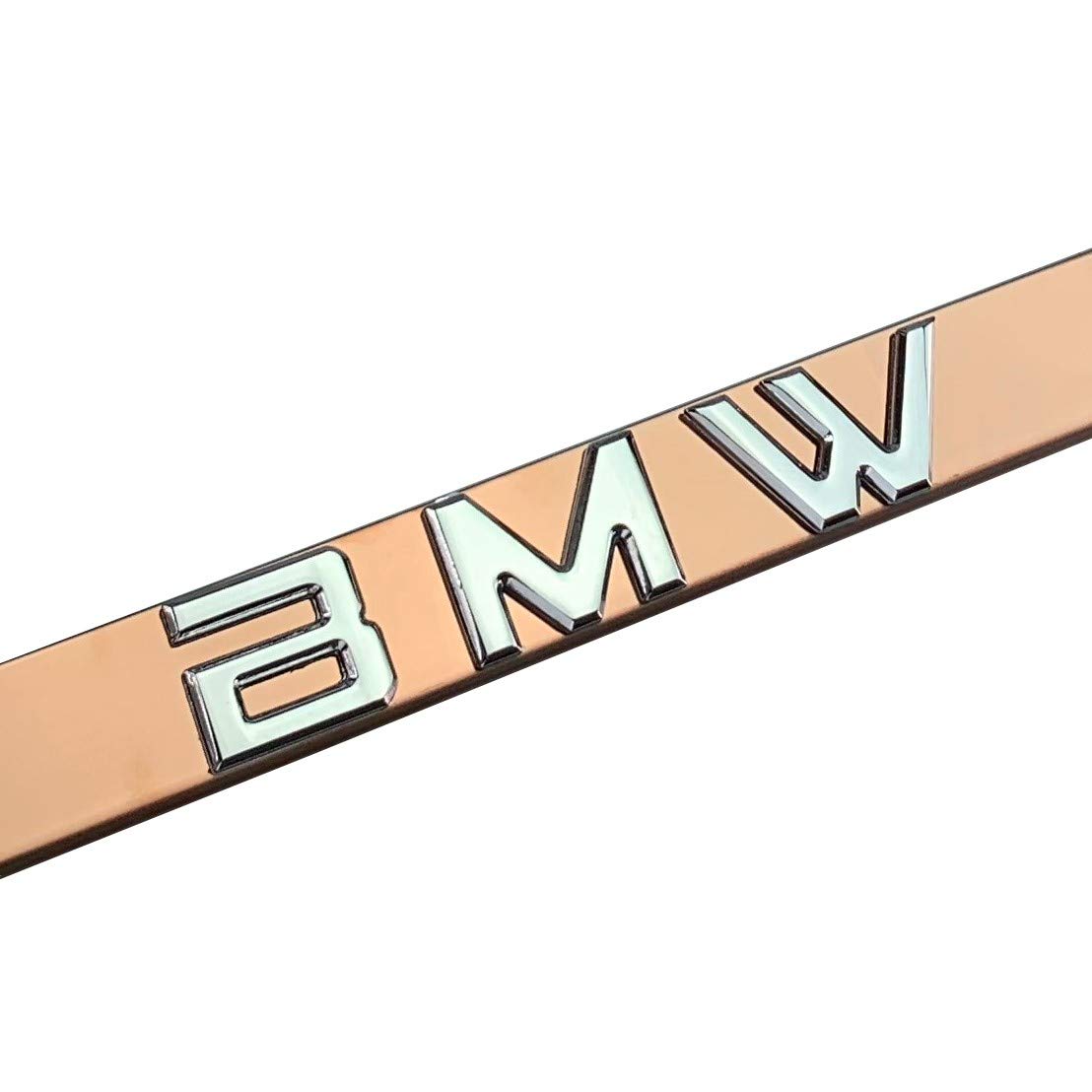 FAI Frame Ai 3D Text Personalized Metal Chrome Emblem Decals Polish Chrome T304 Stainless Steel License Plate Frame Holder Front Or Rear - Rose Gold - Image 2