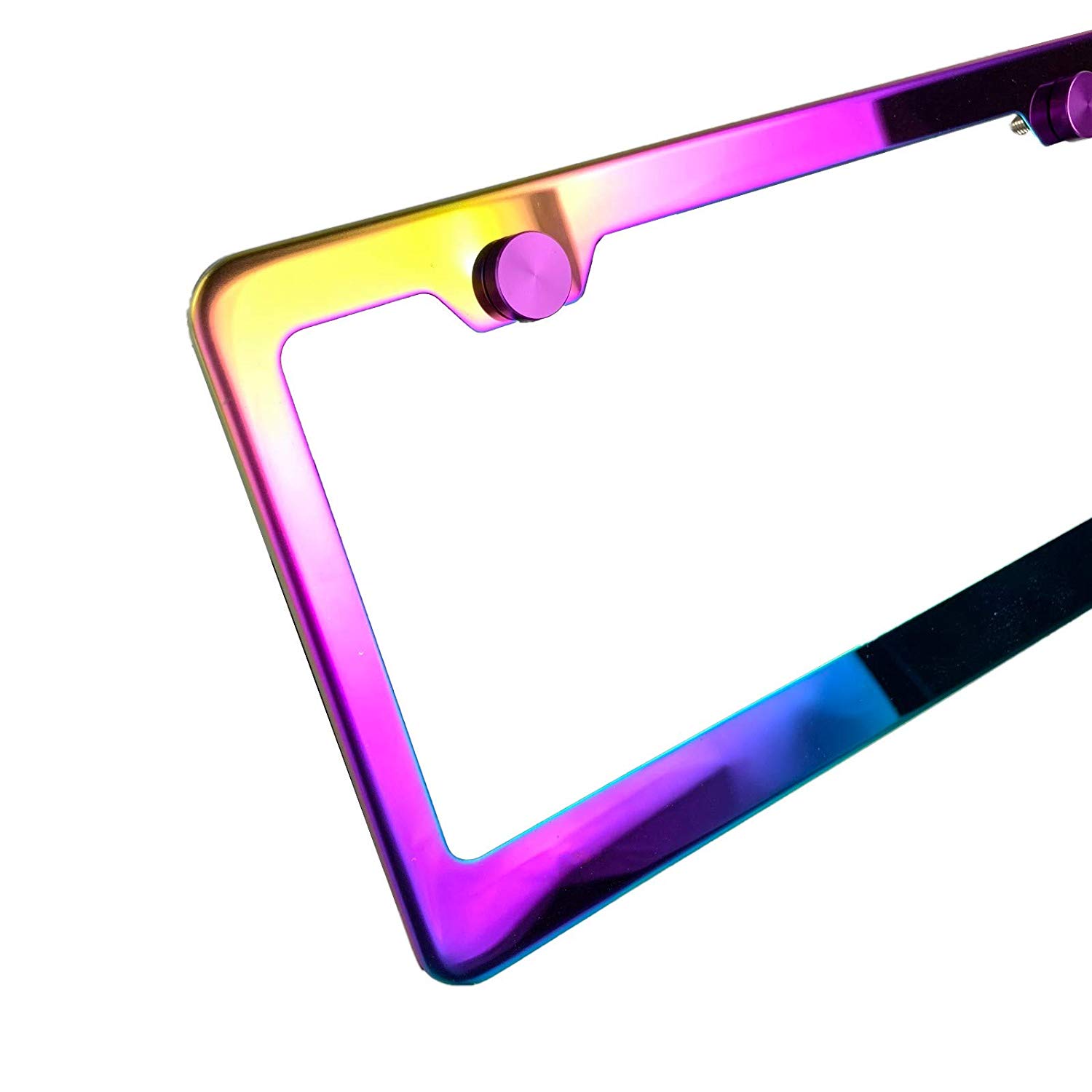 FAI Frame Ai 3D Text Personalized Metal Chrome Emblem Decals Polish Chrome T304 Stainless Steel License Plate Frame Holder Front Or Rear - Neo Chrome - Image 4