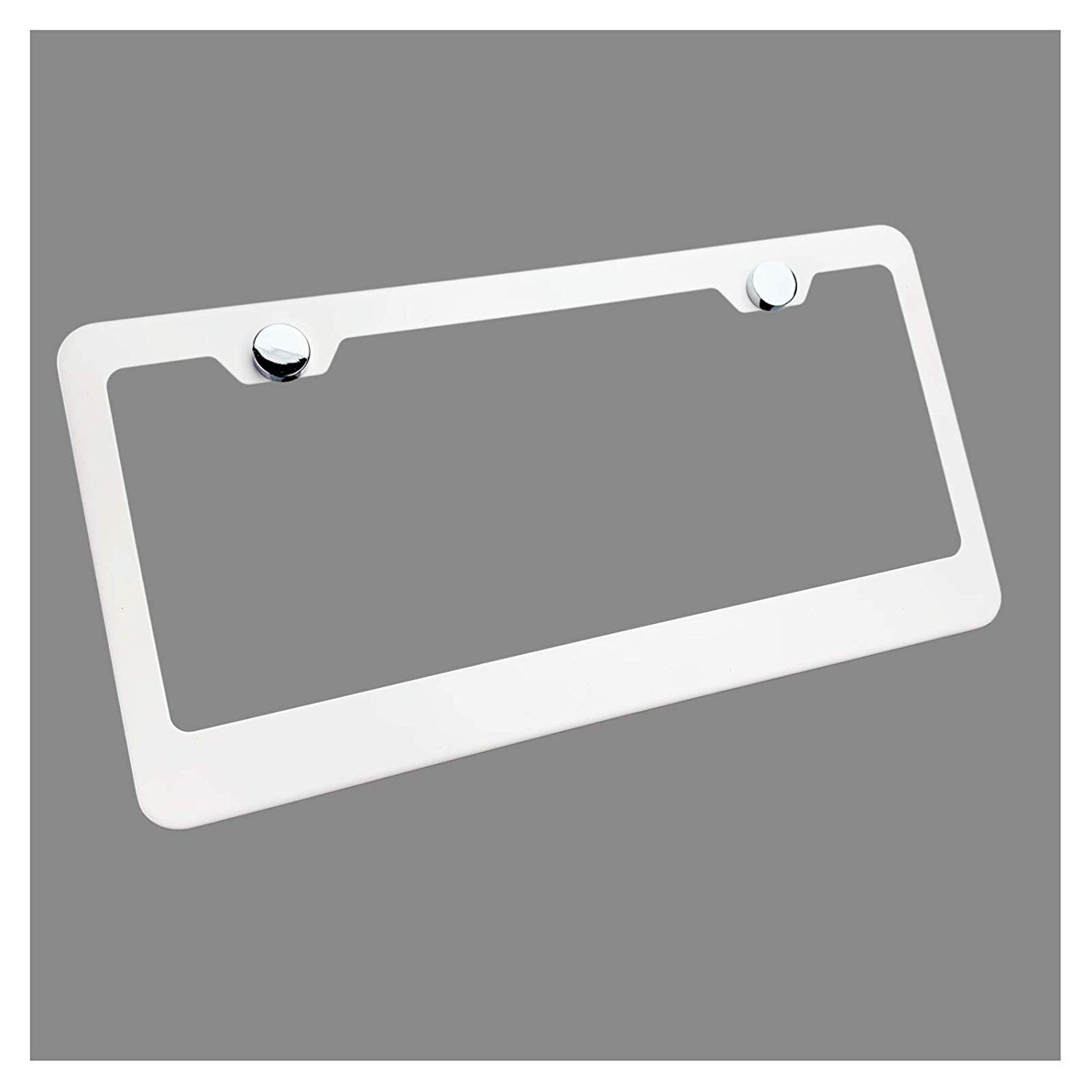 FAI Frame Ai 3D Text Personalized Metal Chrome Emblem Decals Polish Chrome T304 Stainless Steel License Plate Frame Holder Front Or Rear - White - Image 3