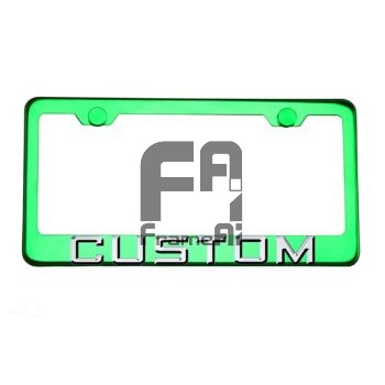 1pc 3D 4RING LOGO Emblem Badge BLACK Stainless Metal License Plate Frame ForAUDI