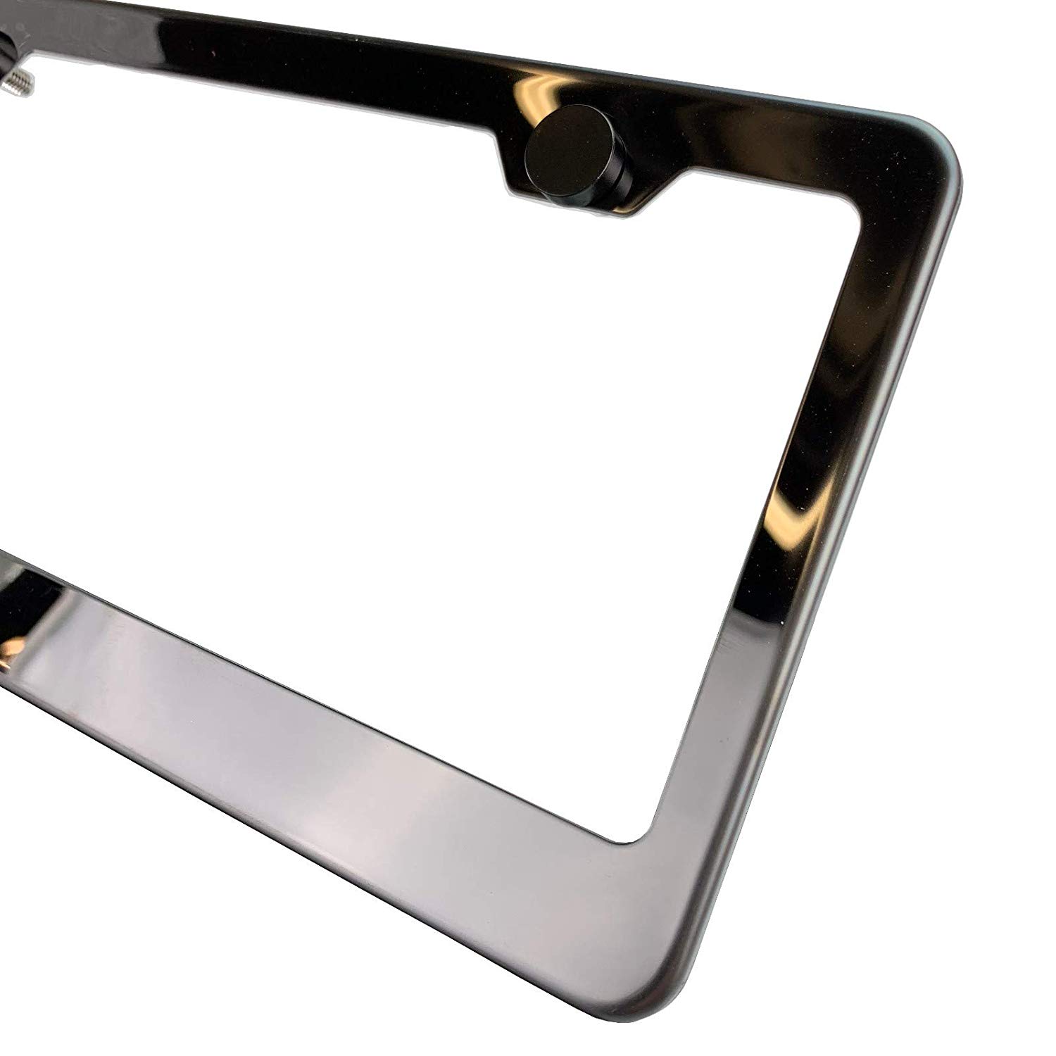 FAI Frame Ai 3D Text Personalized Metal Chrome Emblem Decals Polish Chrome T304 Stainless Steel License Plate Frame Holder Front Or Rear - Smoke Chrome - Image 5