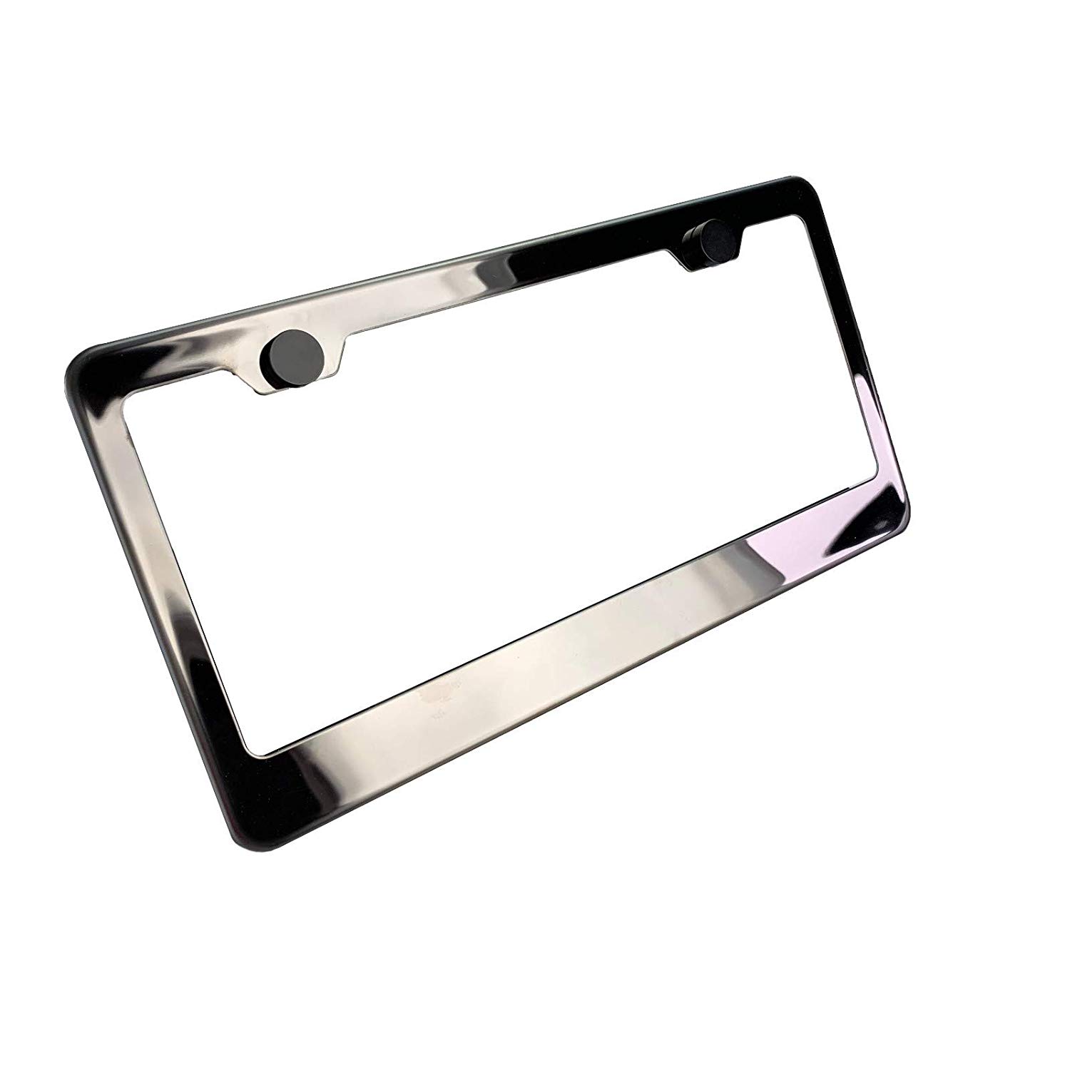 FAI Frame Ai 3D Text Personalized Metal Chrome Emblem Decals Polish Chrome T304 Stainless Steel License Plate Frame Holder Front Or Rear - Smoke Chrome - Image 3