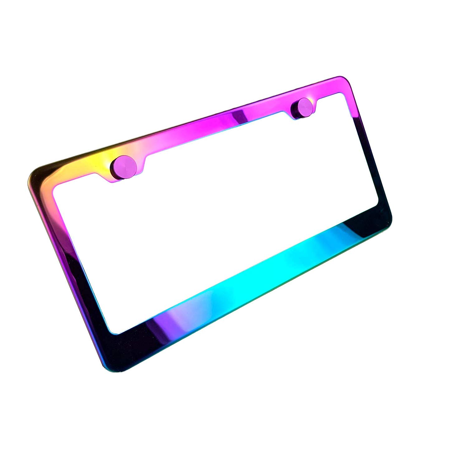 FAI Frame Ai 3D Text Personalized Metal Chrome Emblem Decals Polish Chrome T304 Stainless Steel License Plate Frame Holder Front Or Rear - Neo Chrome - Image 3