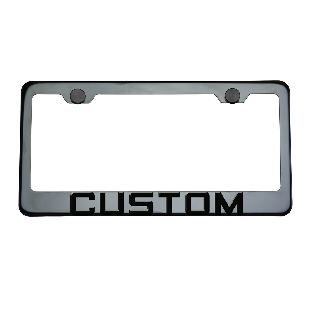 FAI Frame Ai 3D Text Personalized Metal Chrome Emblem Decals Polish Chrome T304 Stainless Steel License Plate Frame Holder Front Or Rear - Smoke Chrome - Image 7