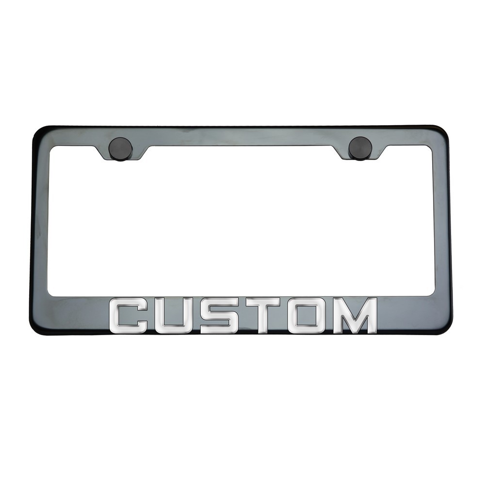 FAI Frame Ai 3D Text Personalized Metal Chrome Emblem Decals Polish Chrome T304 Stainless Steel License Plate Frame Holder Front Or Rear - Smoke Chrome - Image 8