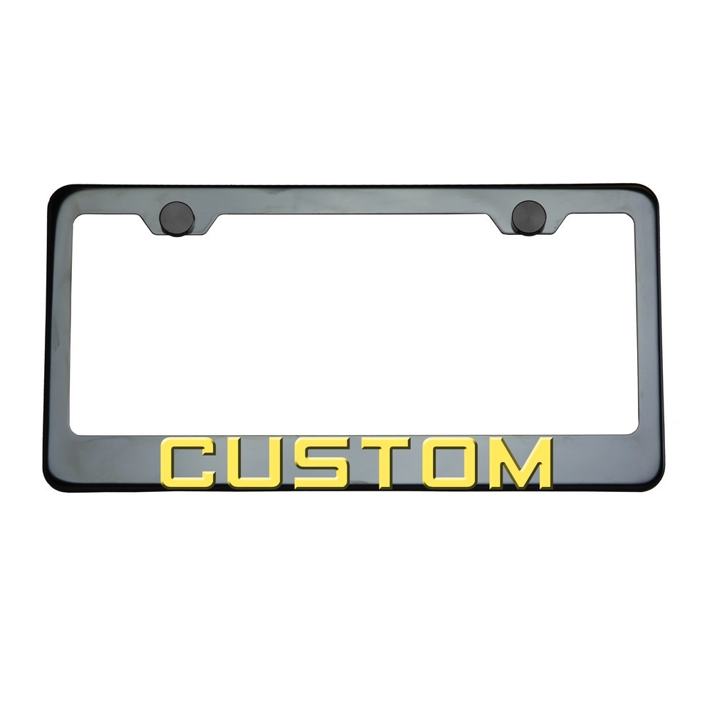 FAI Frame Ai 3D Text Personalized Metal Chrome Emblem Decals Polish Chrome T304 Stainless Steel License Plate Frame Holder Front Or Rear - Smoke Chrome - Image 9