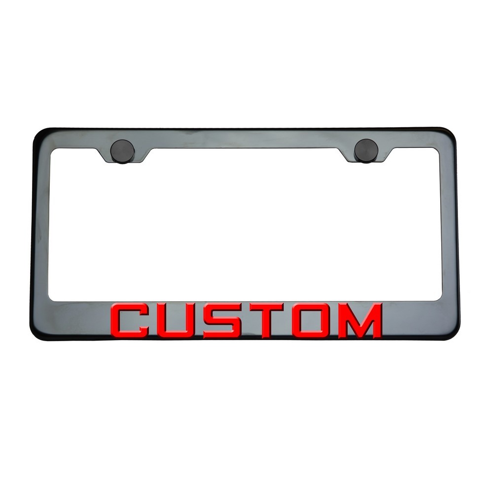 FAI Frame Ai 3D Text Personalized Metal Chrome Emblem Decals Polish Chrome T304 Stainless Steel License Plate Frame Holder Front Or Rear - Smoke Chrome - Image 6