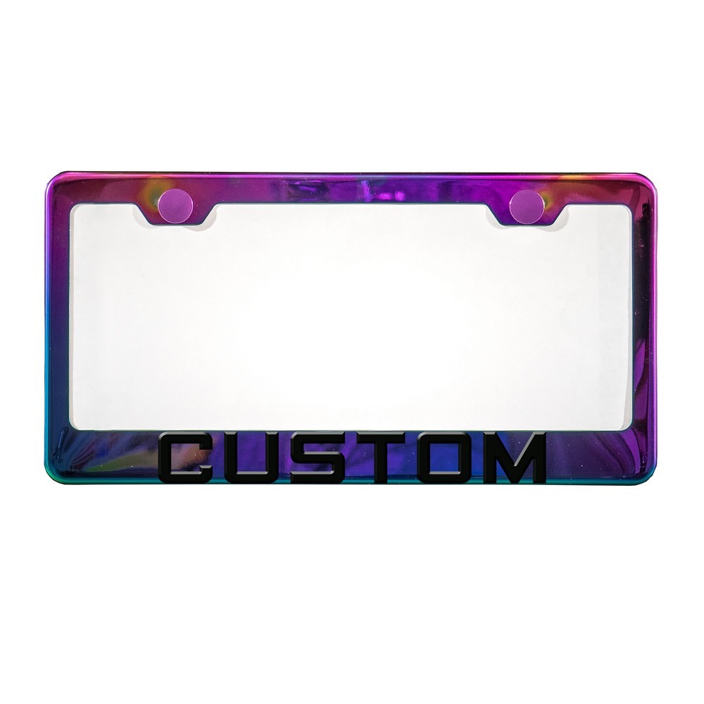 FAI Frame Ai 3D Text Personalized Metal Chrome Emblem Decals Polish Chrome T304 Stainless Steel License Plate Frame Holder Front Or Rear - Neo Chrome - Image 5