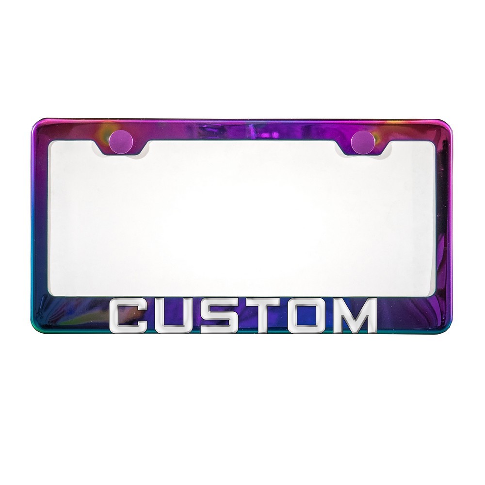 FAI Frame Ai 3D Text Personalized Metal Chrome Emblem Decals Polish Chrome T304 Stainless Steel License Plate Frame Holder Front Or Rear - Neo Chrome - Image 6
