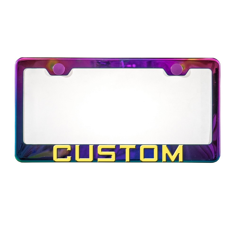 FAI Frame Ai 3D Text Personalized Metal Chrome Emblem Decals Polish Chrome T304 Stainless Steel License Plate Frame Holder Front Or Rear - Neo Chrome - Image 7