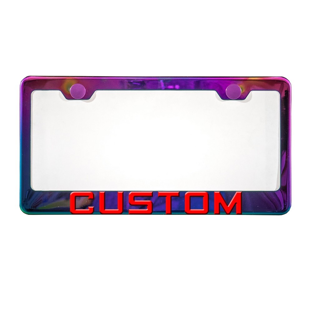 FAI Frame Ai 3D Text Personalized Metal Chrome Emblem Decals Polish Chrome T304 Stainless Steel License Plate Frame Holder Front Or Rear - Neo Chrome - Image 8