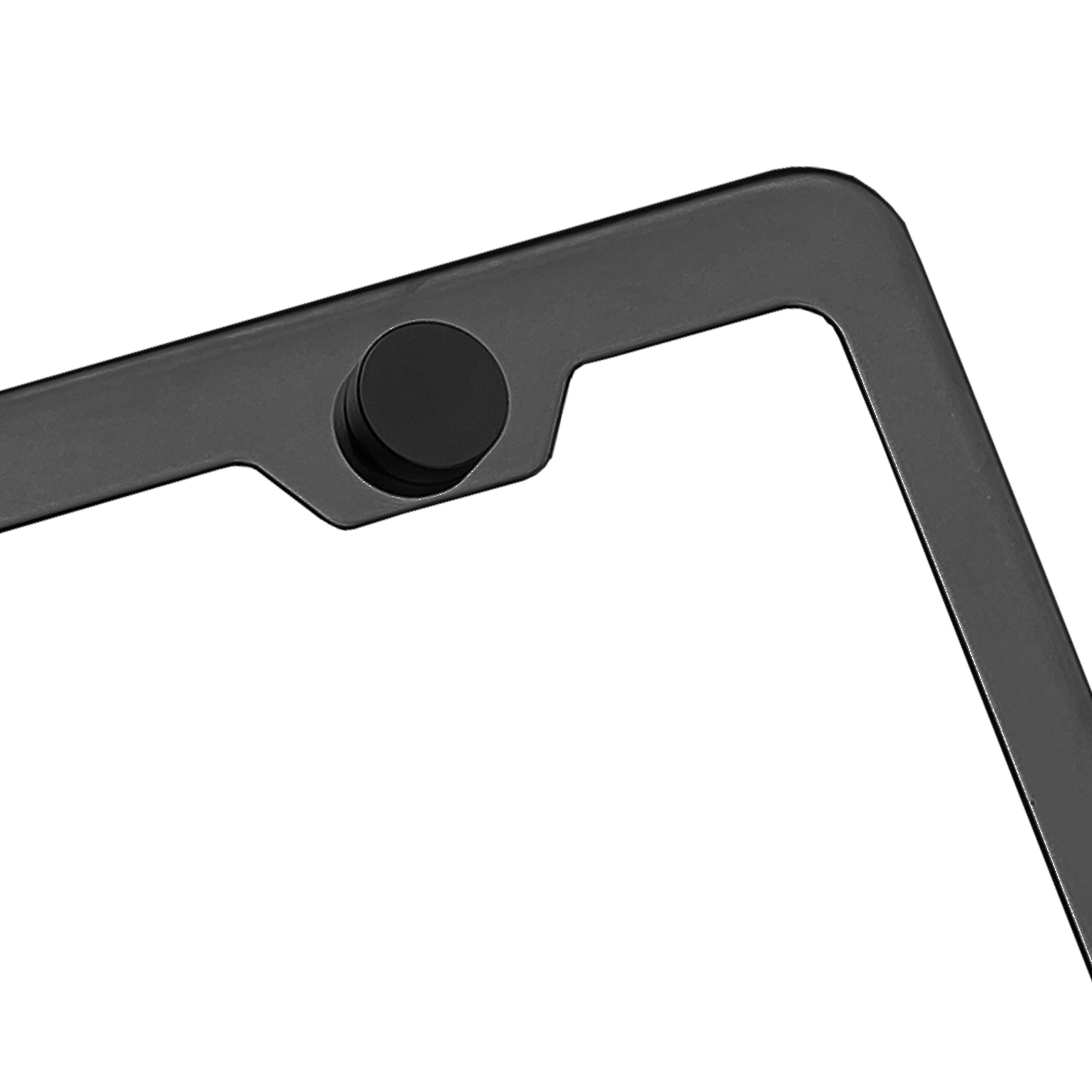 FAI Frame Ai T304 Stainless Steel Polish Mirror Stainless Steel License Plate Frame Holder Bracket - Smoke Black Chrome - Image 4