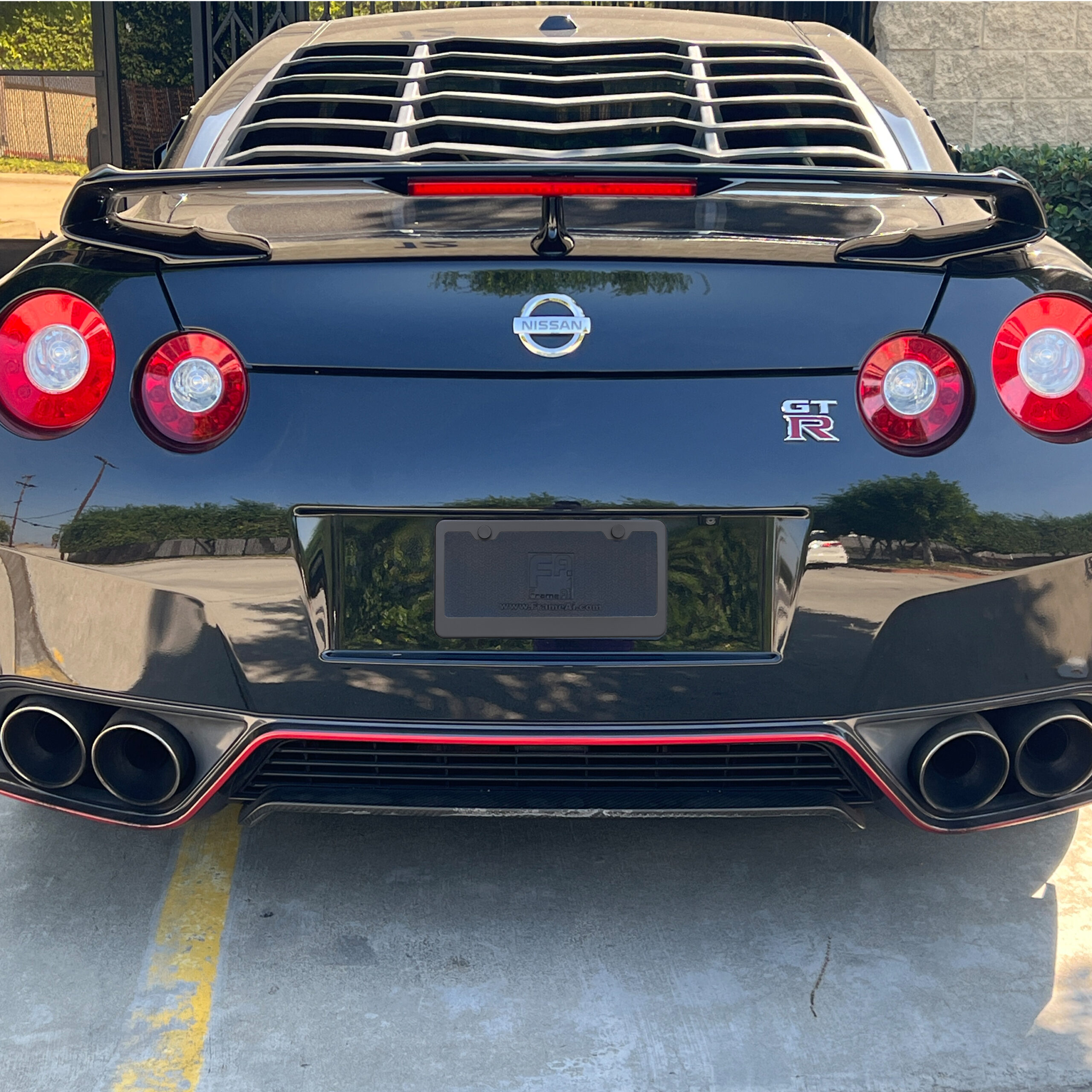 FAI Frame Ai T304 Stainless Steel Powder Coating Stainless Steel License Plate Frame Holder Bracket - Matte Black - Image 6