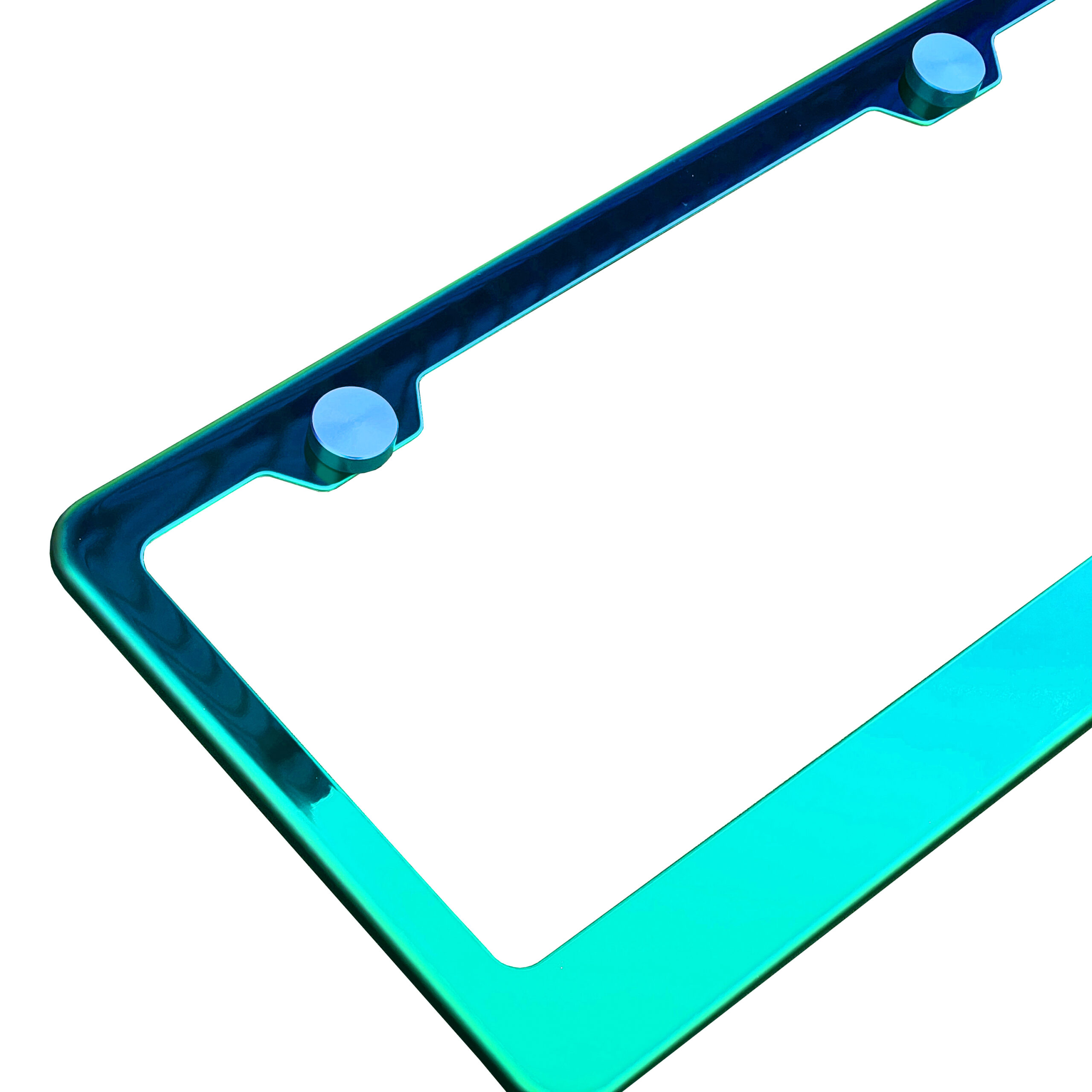 FAI Frame Ai T304 Stainless Steel Polish Mirror Stainless Steel License Plate Frame Holder Bracket - Green - Image 10