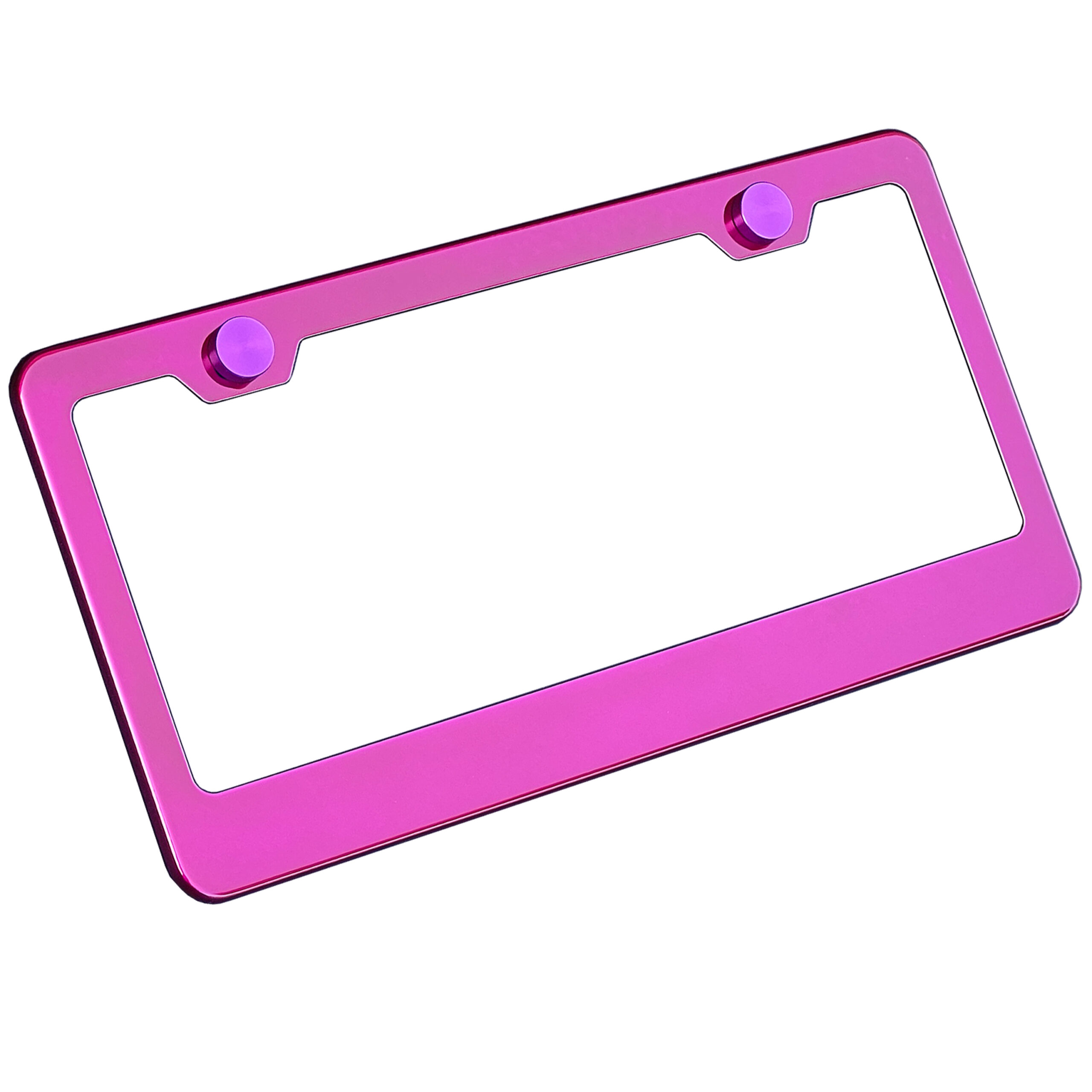 FAI Frame Ai T304 Stainless Steel Polish Mirror Stainless Steel License Plate Frame Holder Bracket - Raspberry Pink - Image 7