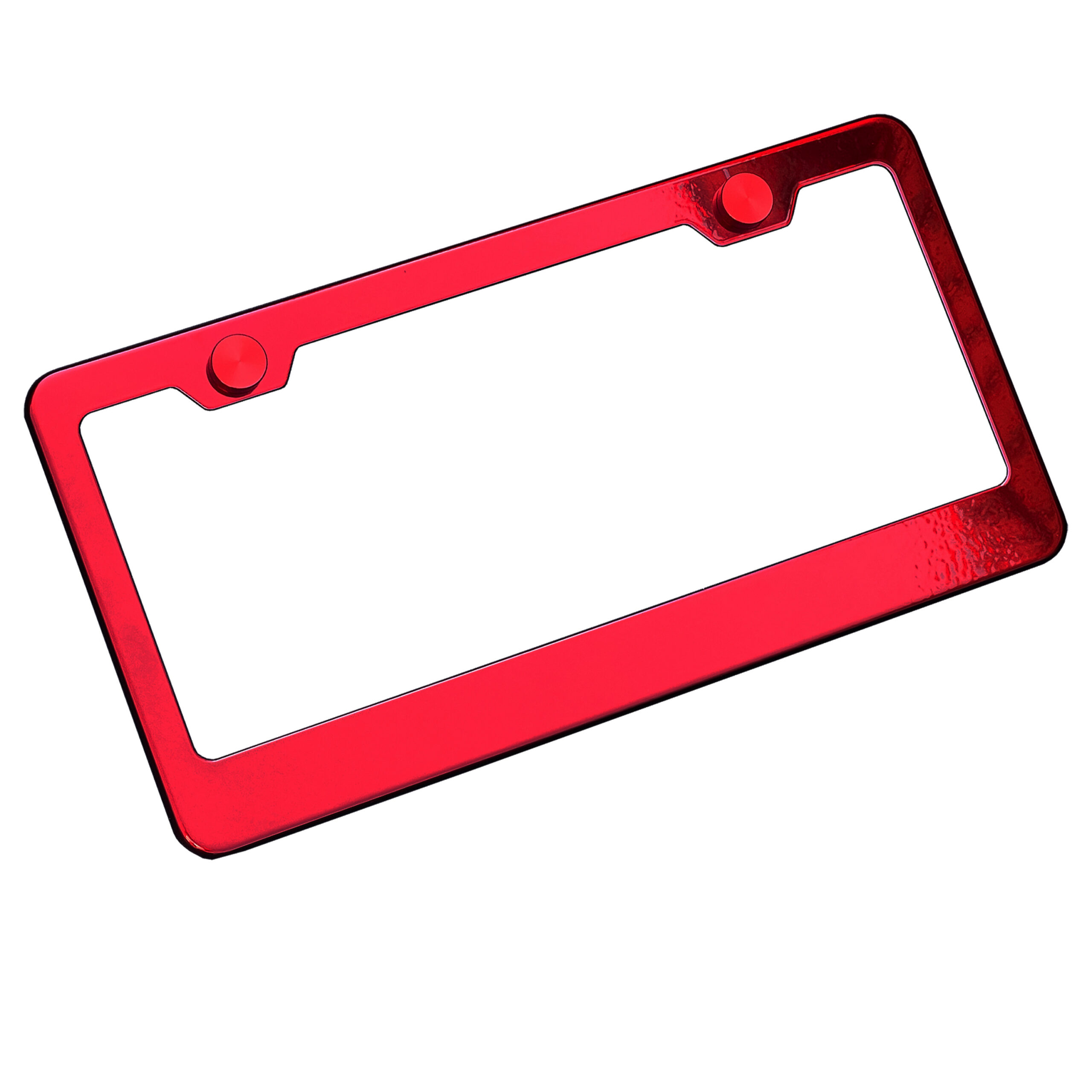 FAI Frame Ai T304 Stainless Steel Polish Mirror Stainless Steel License Plate Frame Holder Bracket - Candy Red - Image 11