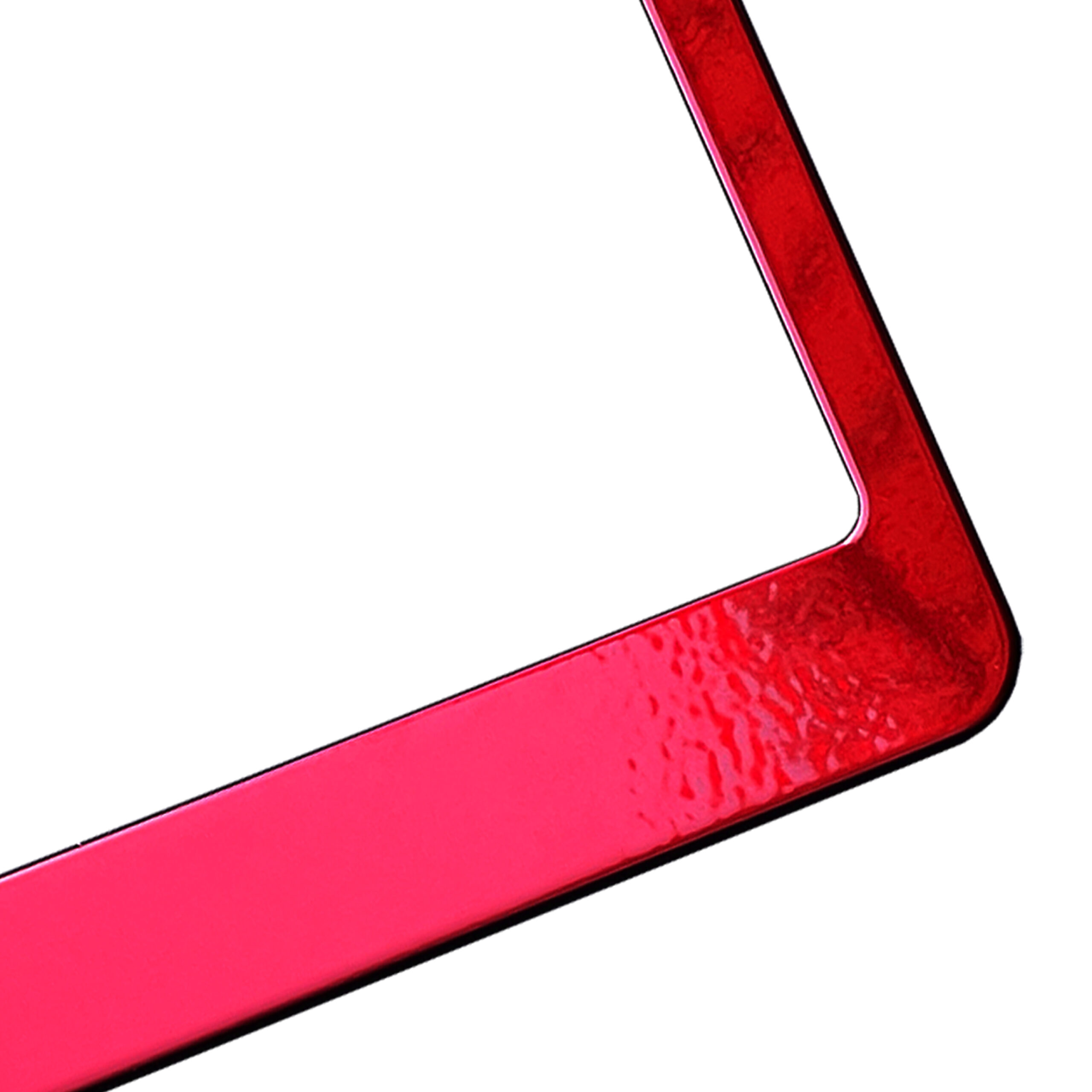FAI Frame Ai T304 Stainless Steel Polish Mirror Stainless Steel License Plate Frame Holder Bracket - Candy Red - Image 7
