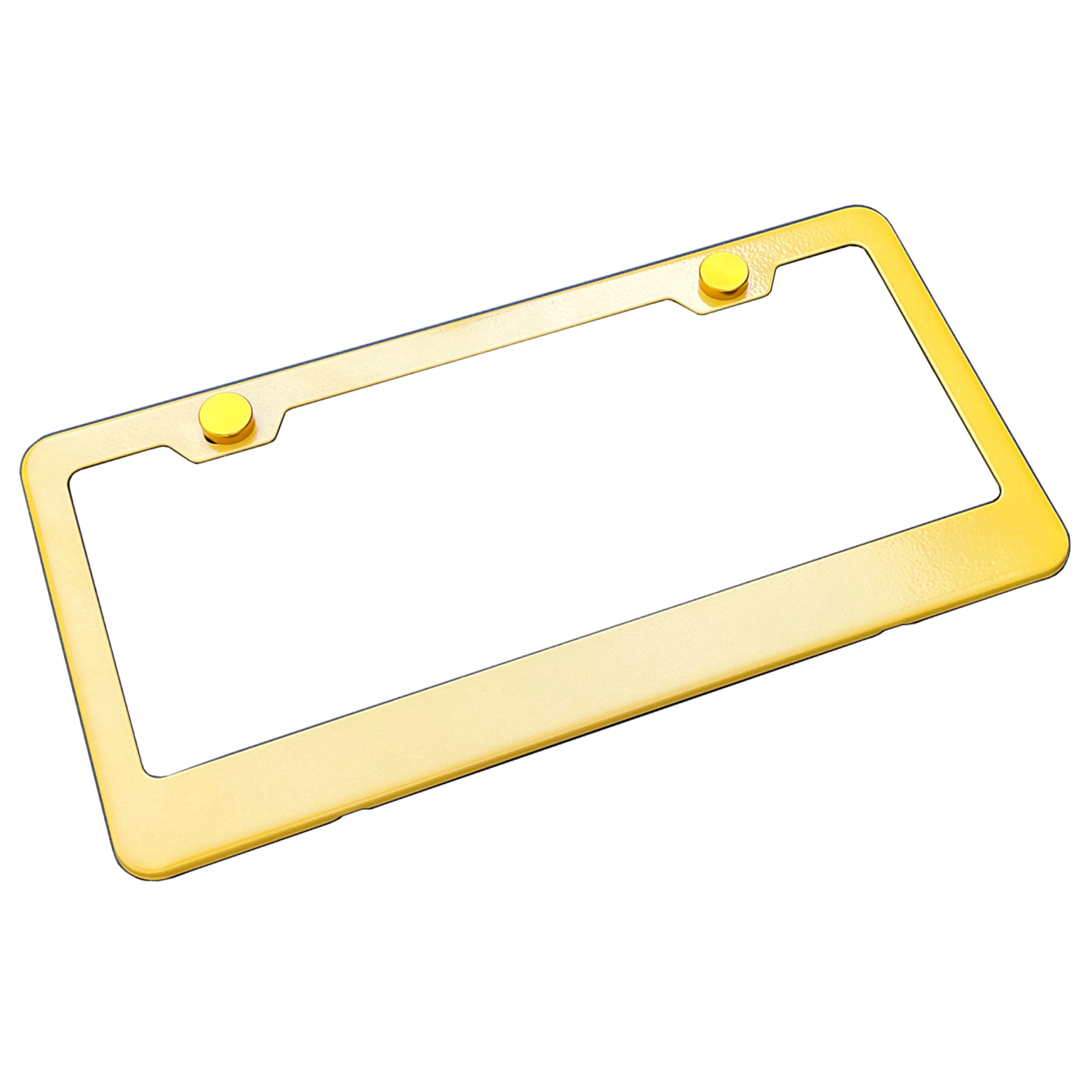 FAI Frame Ai T304 Stainless Steel License Plate Frame Holder Bracket - Solar Yellow Powder Coating Finish - Image 7