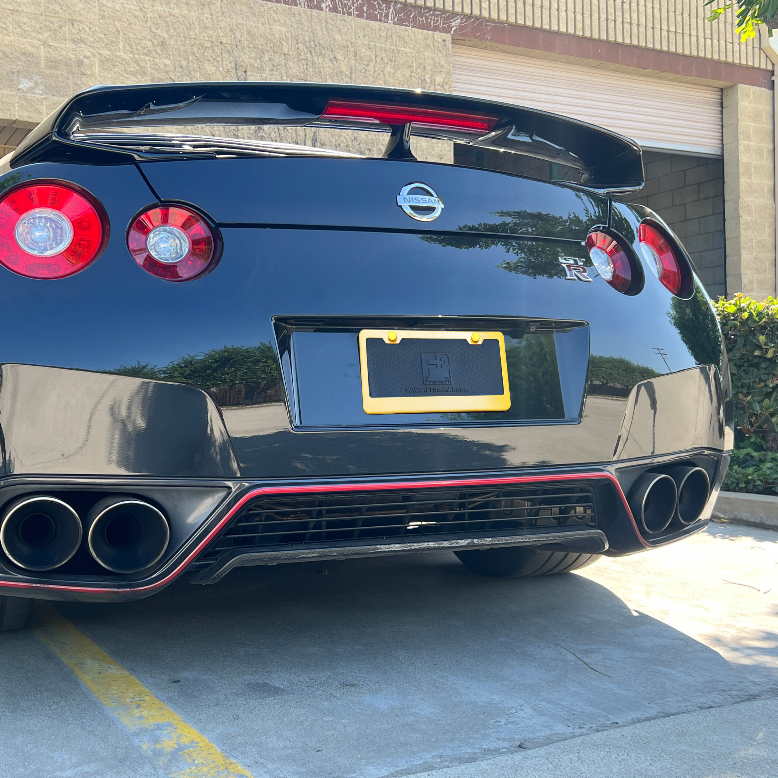 FAI Frame Ai T304 Stainless Steel License Plate Frame Holder Bracket - Solar Yellow Powder Coating Finish - Image 5