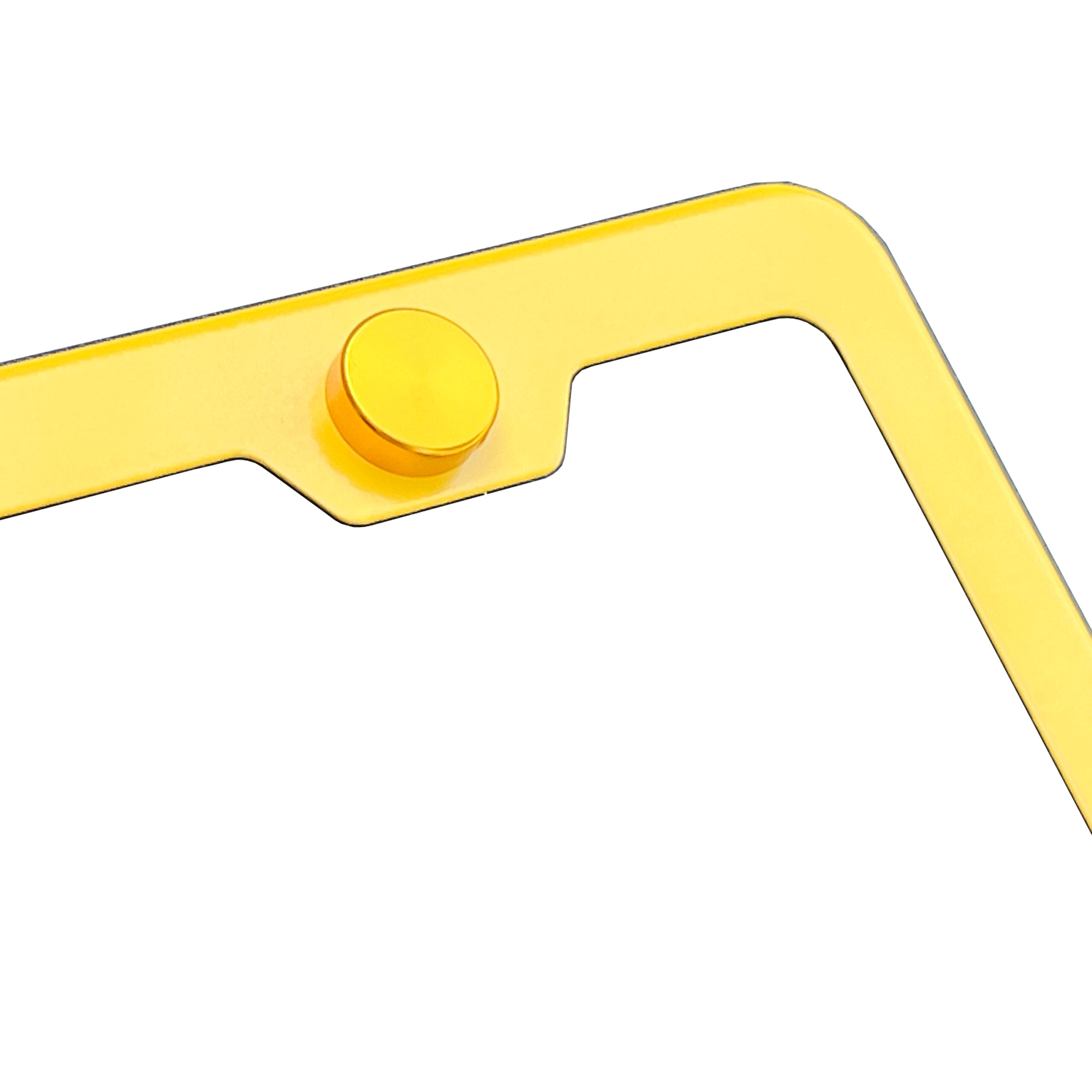 FAI Frame Ai T304 Stainless Steel License Plate Frame Holder Bracket - Solar Yellow Powder Coating Finish - Image 4