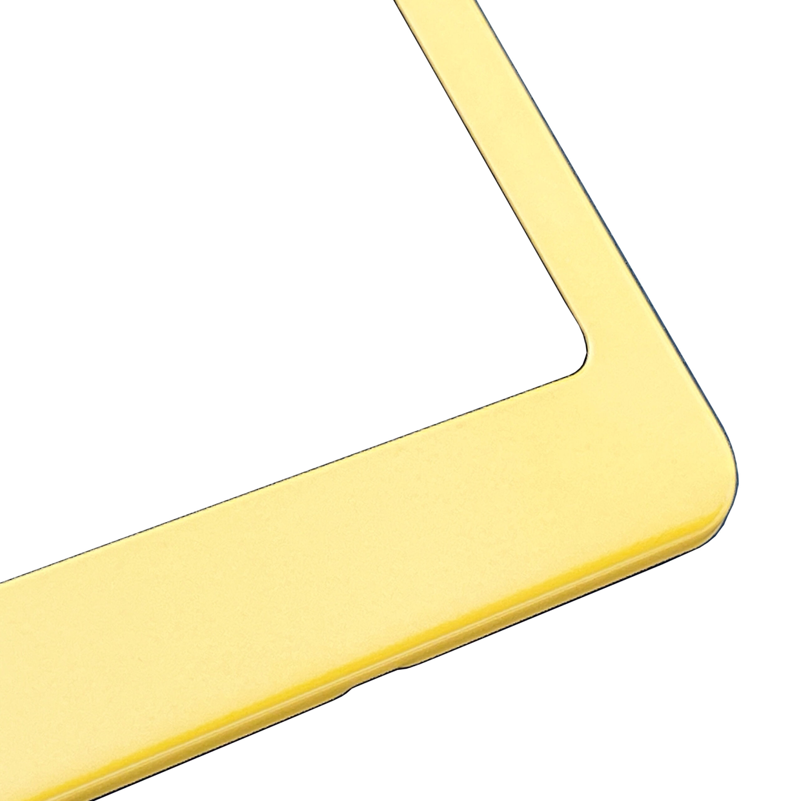 FAI Frame Ai T304 Stainless Steel License Plate Frame Holder Bracket - Solar Yellow Powder Coating Finish - Image 3