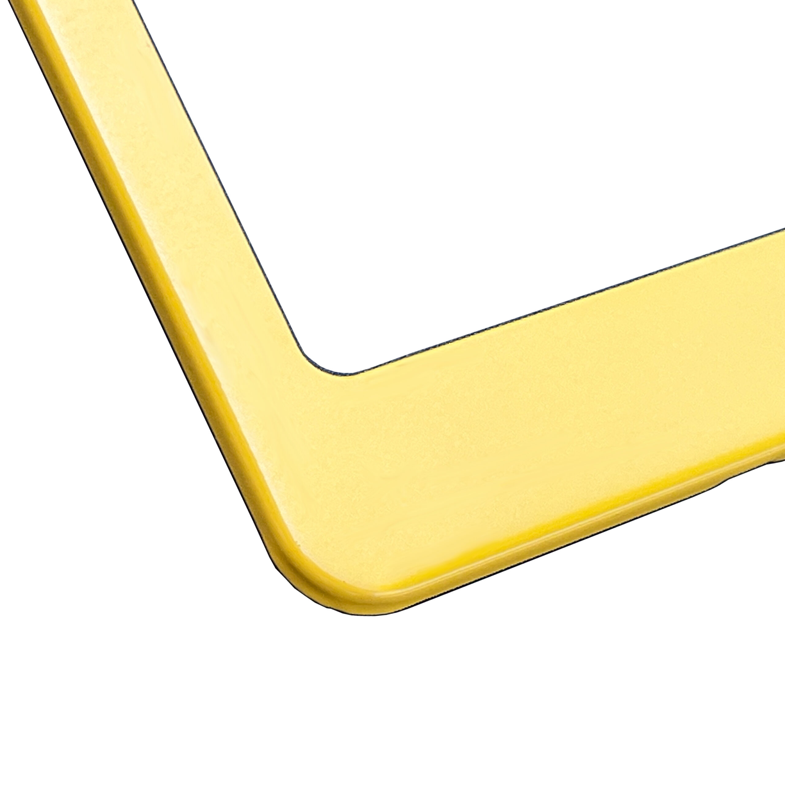 FAI Frame Ai T304 Stainless Steel License Plate Frame Holder Bracket - Solar Yellow Powder Coating Finish - Image 2