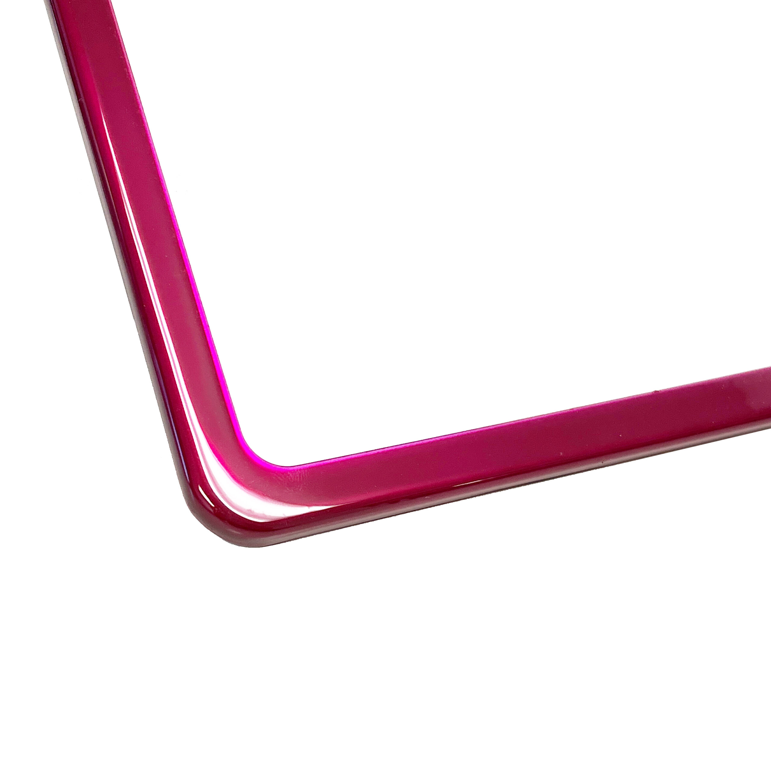 Frame Ai Two Hole Slim Version Raspberry Pink Chrome License Plate