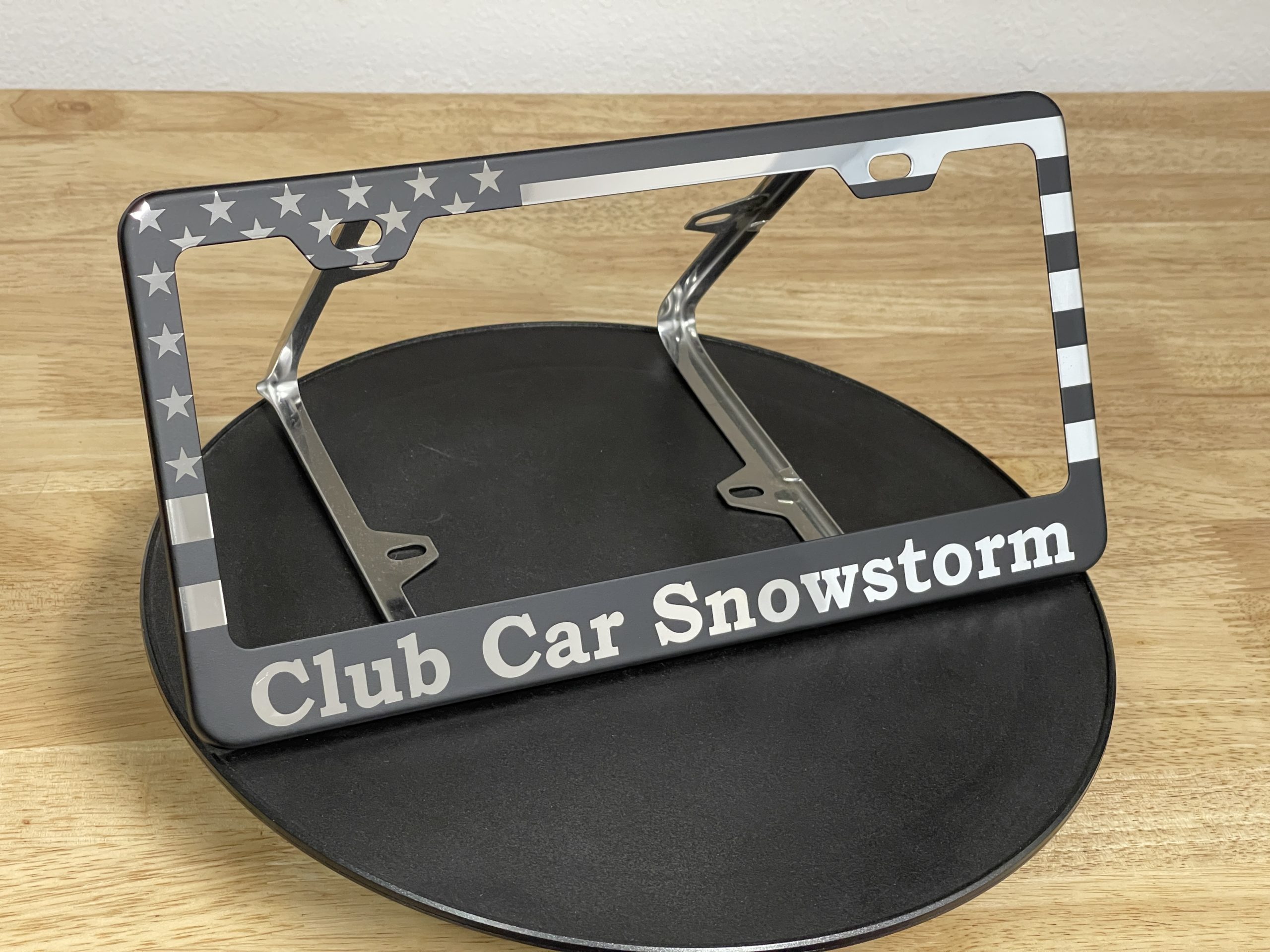 FAI Frame Ai Customize USA American Flag License Plate Frame Laser Engraved Etched – T304 Stainless Steel License Plate Frame Holder Bracket – Matte Black - Image 9
